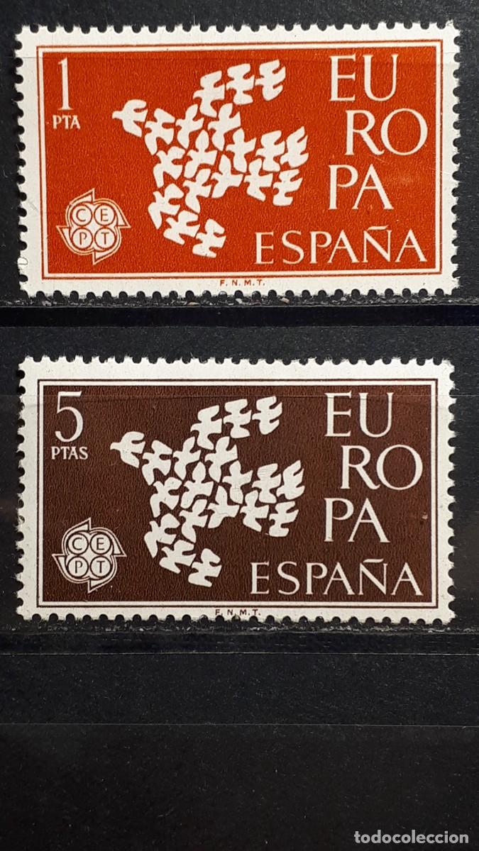 Sellos: ESPA&Ntilde;A. A&Ntilde;O 1961. ** .Edifil 1371/2 - Foto 1