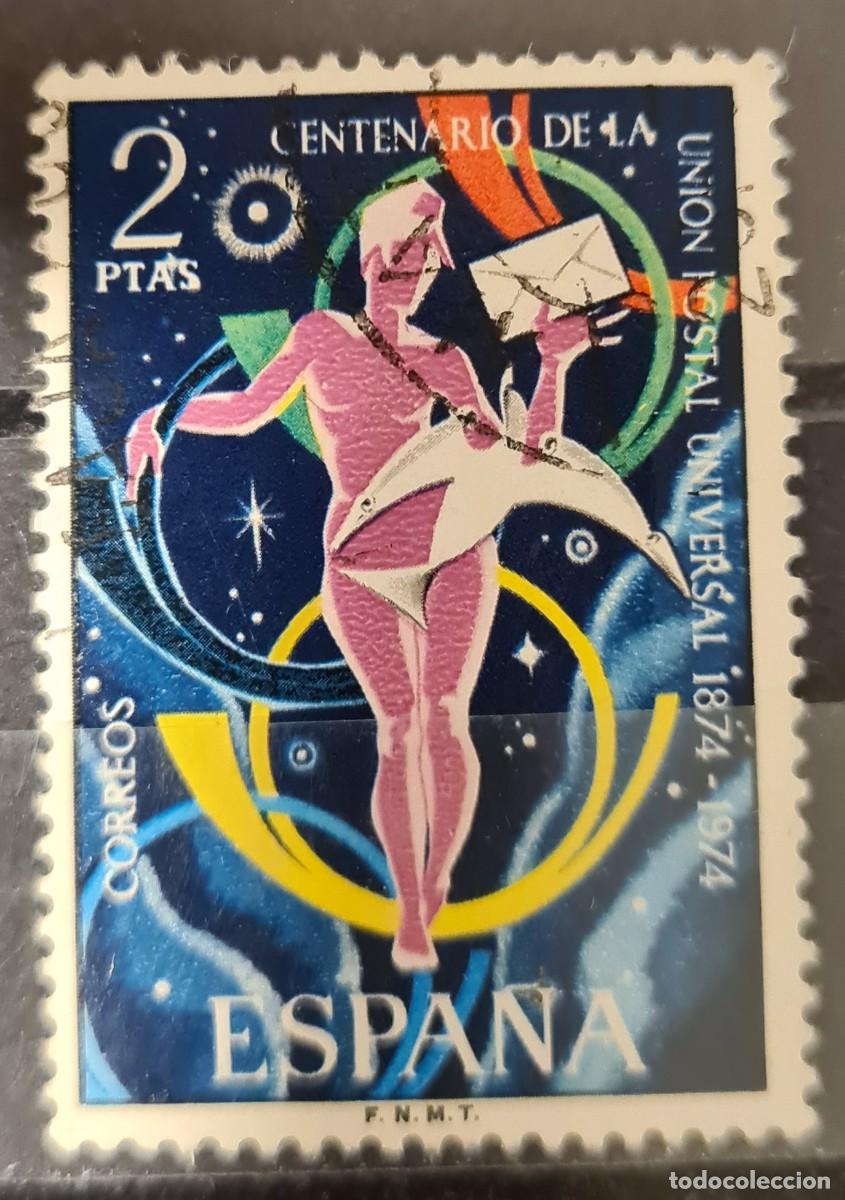 Sellos: Sello usado de Espa&ntilde;a 1974: Centenario del UPU - Foto 1