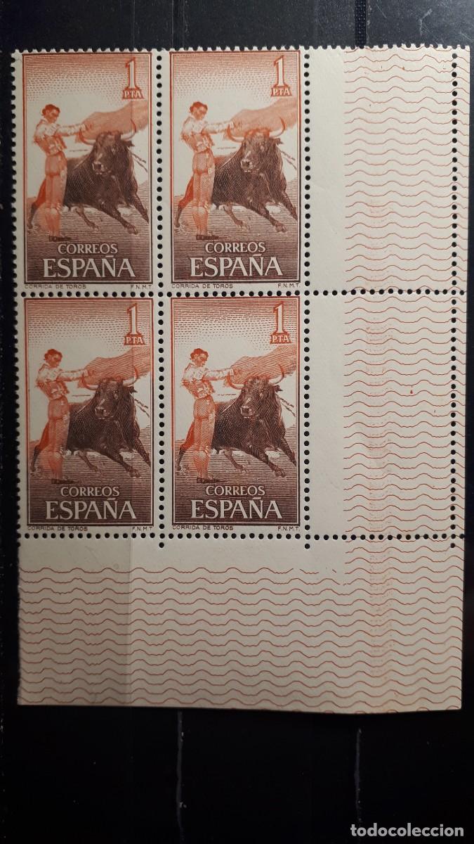 Sellos: ESPA&Ntilde;A A&ntilde;o 1960 * * EDIFIL. - 1261. BLOQUE DE 4. - Foto 1