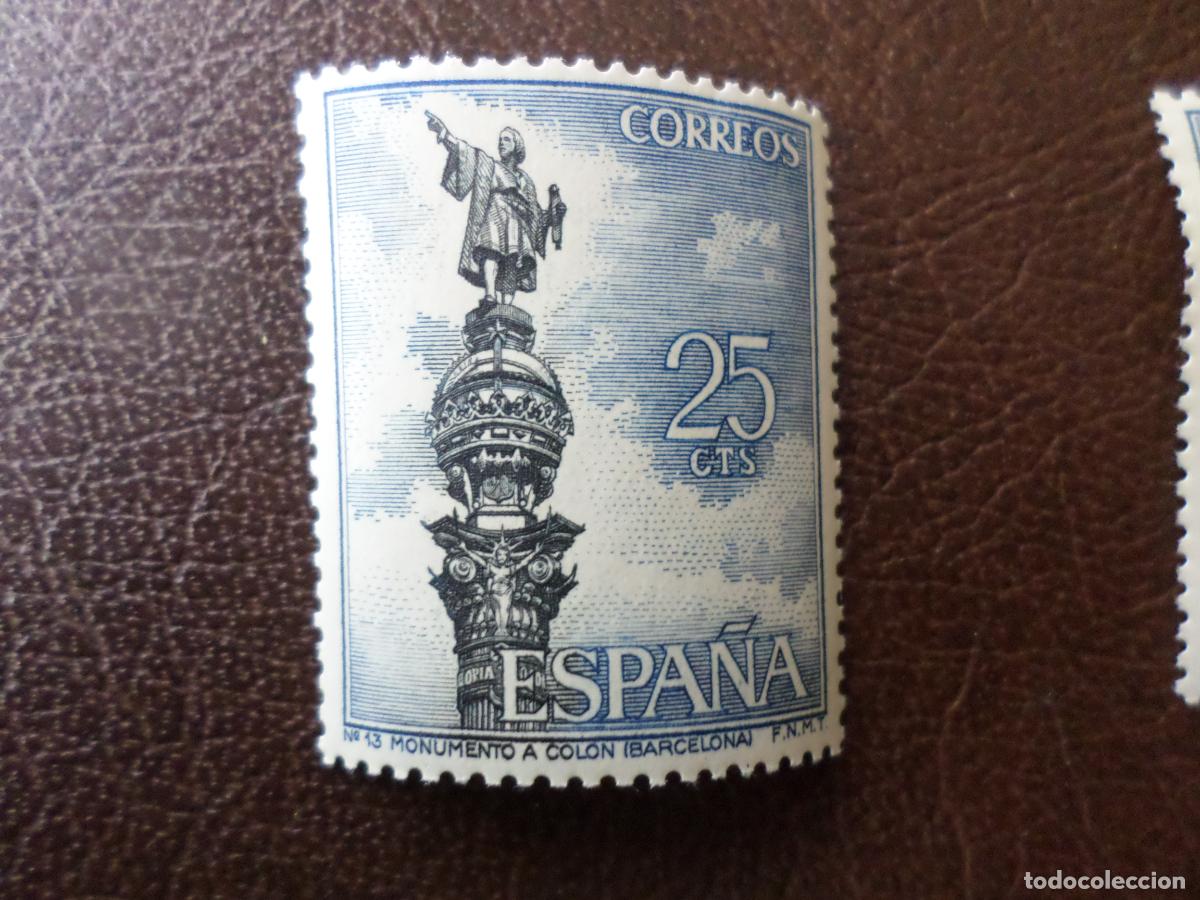 Sellos: -1965, turismo, monumento a colon, barcelona, edifil 1643