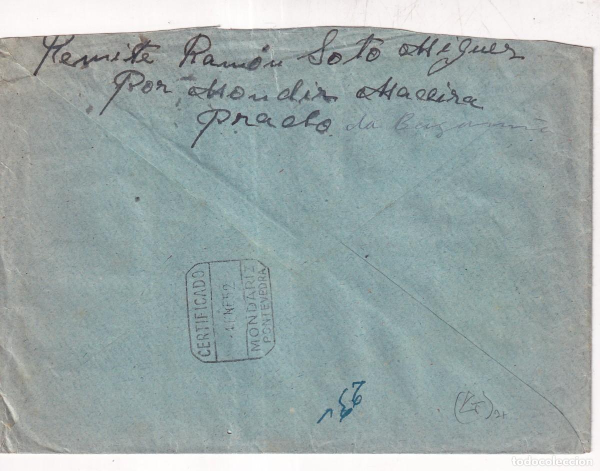 Sellos: Sobre certificado, franqueo curioso 1952 - Foto 2