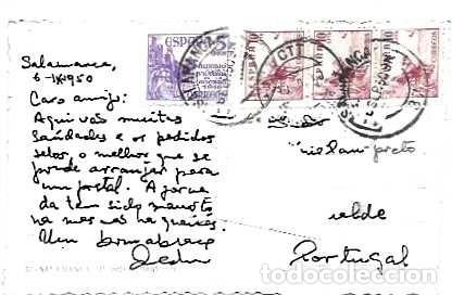 Sellos: Espana & Salamanca, Palacio de Monterrey, Ed. Garcia Garrabella. Mangualde 1950 (57)