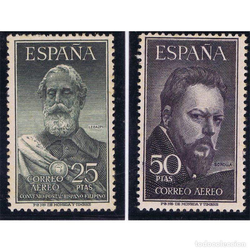 Sellos: ESPA&Ntilde;A EDIFIL 1124/25 LEGAZPI SOROLLA NUEVO SIN FIJASELLOS oxido en goma