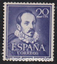 Sellos: EDIFIL 1074, RUIZ DE ALARCON, USADO - Foto 1