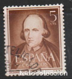 Sellos: EDIFIL 1071 , CALDERON DE LA BARCA, USADO VARIEDAD DE COLOR CARA BLANCA