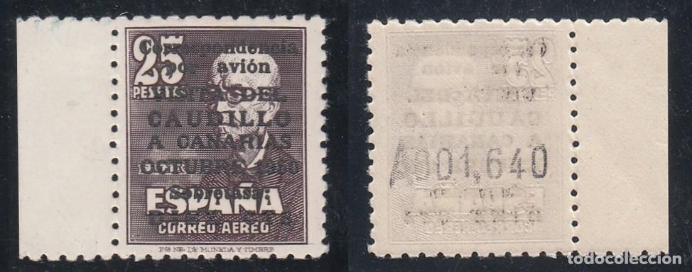 Sellos: ESPA&Ntilde;A 1951 VISITA DEL CAUDILLO A CANARIAS A&Eacute;REO EDIFIL 1090 ** MNH LUXE - CON CERTIFICADO COMEX