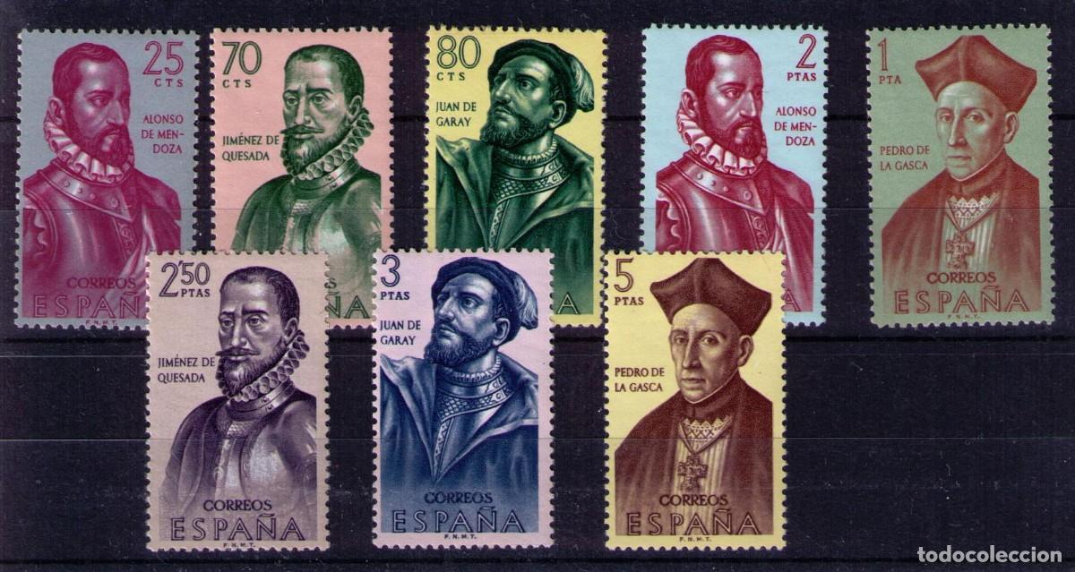 Sellos: Sellos de Espa&ntilde;a A&ntilde;o 1962 Forjadores de Am&eacute;rica Sellos nuevos** N&ordm; Edifil 1454/61