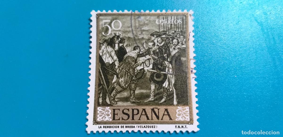 Sellos: Usado. A&ntilde;o 1959. Edifil 1240. PINTURA DE DIEGO VELAZQUEZ. LA RENDICION DE BREDA