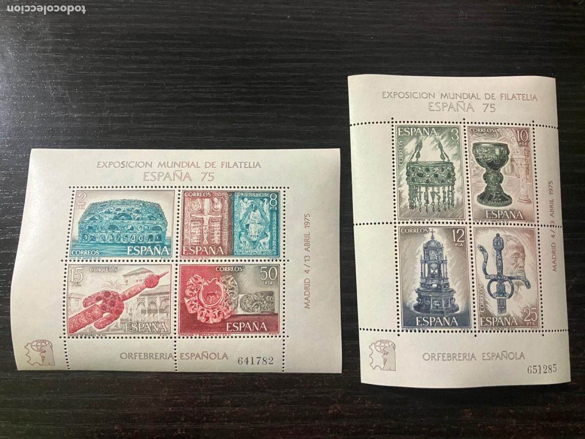 Sellos: HB Hojitas Orfebrer&iacute;a Espa&ntilde;ola Madrid 1975 - Nuevas