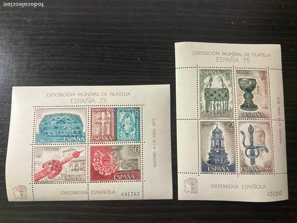 Sellos: HB Hojitas Orfebrer&iacute;a Espa&ntilde;ola Madrid 1975 - Nuevas