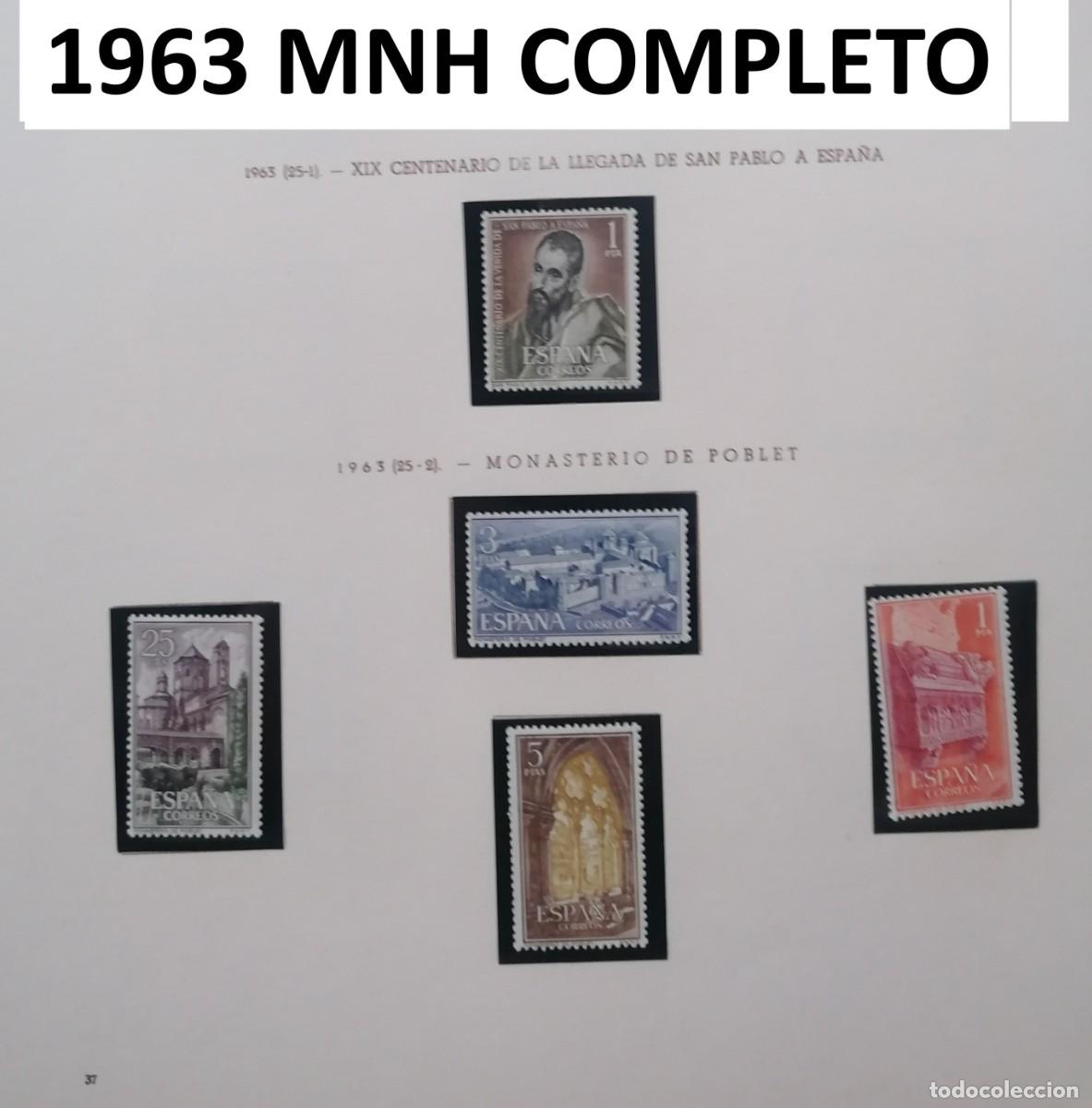 Sellos: SELLOS ESPA&Ntilde;A 1963 MNH A&Ntilde;O COMPLETO