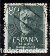 Sellos: SELLO DE ESPA&Ntilde;A A&Ntilde;O 1954 MENENDEZ PELAYO USADO EDIFIL N&ordm; 1142