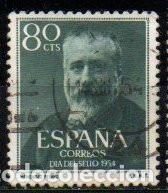 Sellos: SELLO DE ESPA&Ntilde;A A&Ntilde;O 1954 MENENDEZ PELAYO USADO EDIFIL N&ordm; 1142