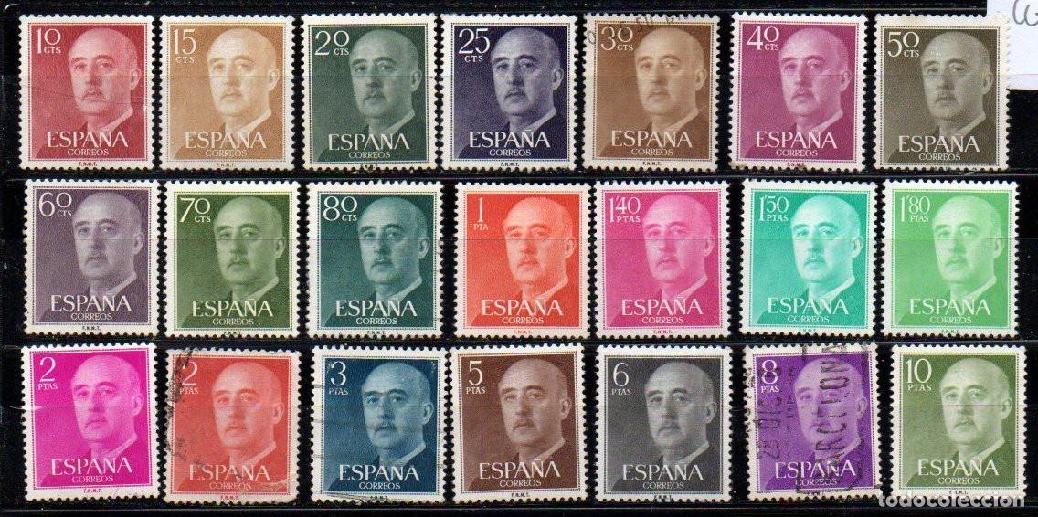 Sellos: SERIE SELLOS ESPA&Ntilde;A A&Ntilde;O 1955 FRANCO 21 V. COMPLETA USADOS EDIFIL 1143-63