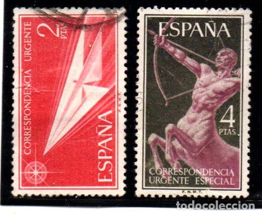 Sellos: SERIE SELLOS ESPA&Ntilde;A A&Ntilde;O 1956 ALEGORIAS USADOS EDIFIL N&ordm; 1185-86