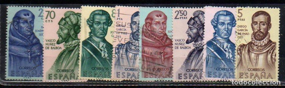Sellos: SERIE SELLOS ESPA&Ntilde;A A&Ntilde;O 1963 FORJADORES USADOS EDIFIL 1526-33 COMPLETA
