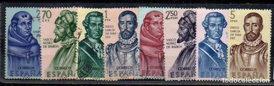 Sellos: SERIE SELLOS ESPA&Ntilde;A A&Ntilde;O 1963 FORJADORES USADOS EDIFIL 1526-33 COMPLETA