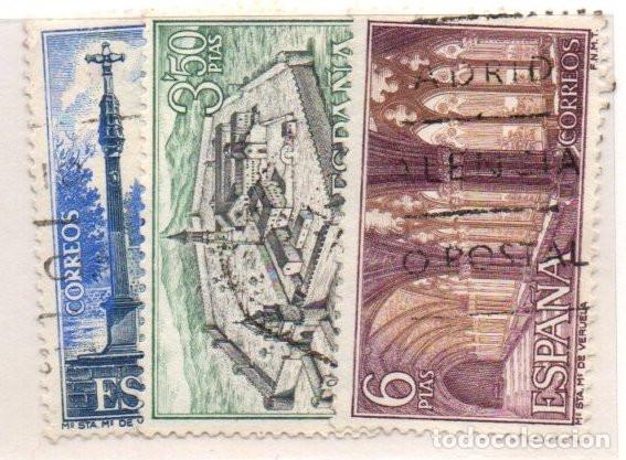Sellos: SERIE SELLOS ESPA&Ntilde;A A&Ntilde;O 1967 MONASTERIO DEL PARRAL USADOS EDIFIL N&ordm; 1834-36