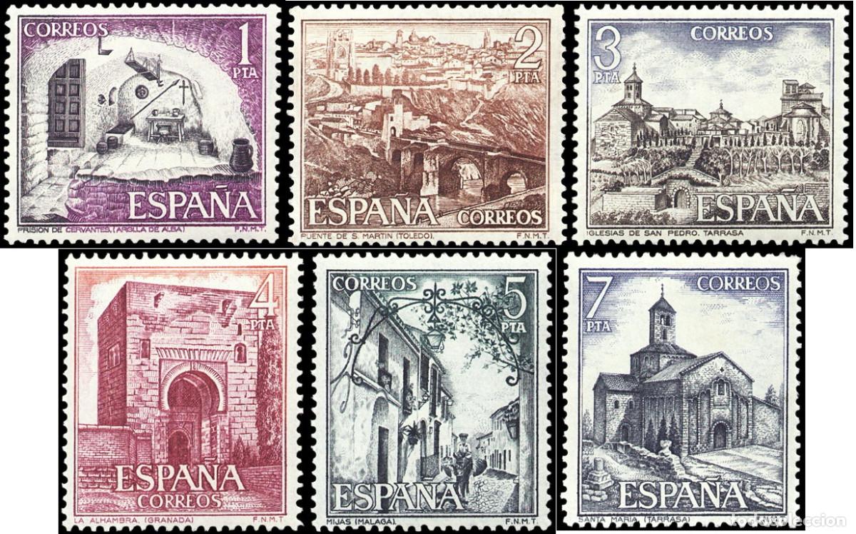 Sellos: SERIE SELLOS ESPA&Ntilde;A A&Ntilde;O 1975 TURISMO USADOS EDIFIL N&ordm; 2266-71