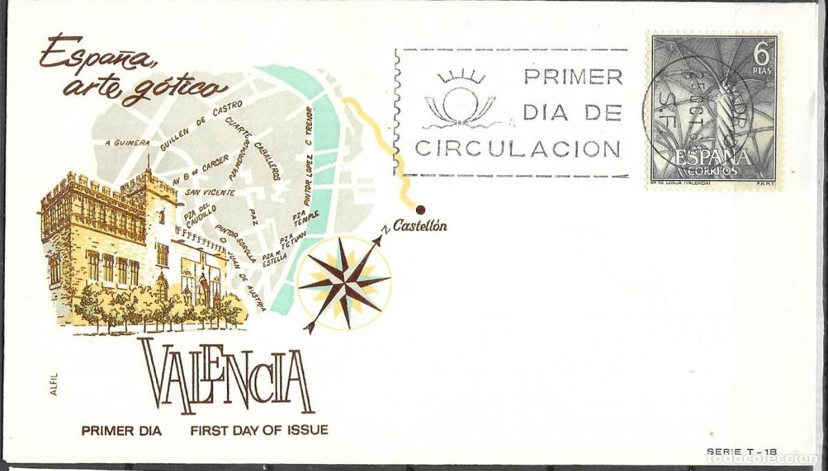 Sellos: FDC ESPA&Ntilde;A 1965, LONJA DE VALENCIA, EDIFIL 1652, YT 1311