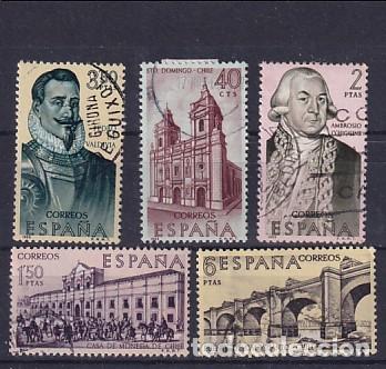 Sellos: espa&ntilde;a 1939/43 usada, forjadores de america, chile