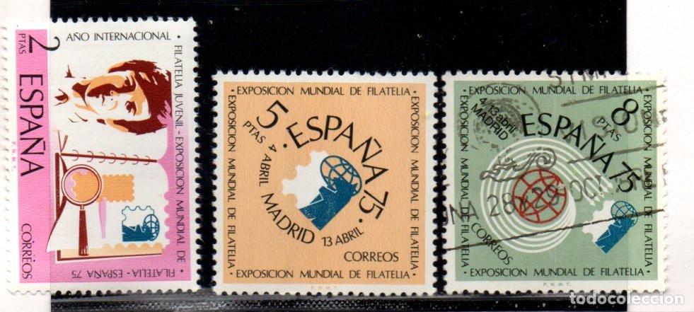Sellos: SERIE SELLOS ESPA&Ntilde;A A&Ntilde;O 1974 EXPOSICION USADOS EDIFIL N&ordm; 2174-76
