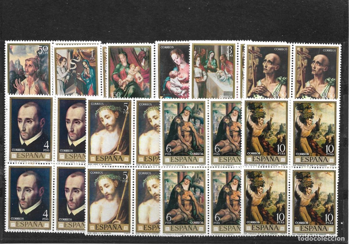 Sellos: Sellos de Espa&ntilde;a A&ntilde;o 1970 Pintor Morales Sellos nuevos** en bloque de 4 N&ordm; Edifil 1963/72