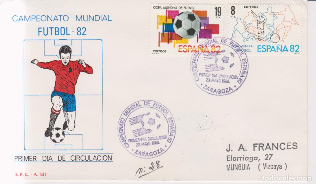 Sellos: 1980 edifil 2570-2571 SPD FDC Campeonato Mundial Futbol 82 (E11121)