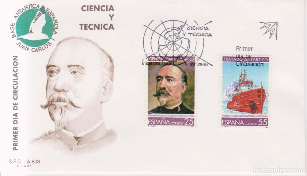 Sellos: 1991 edifil 3150-51 SPD FDC Ciencia y Tecnica Base Antartica (E11249)