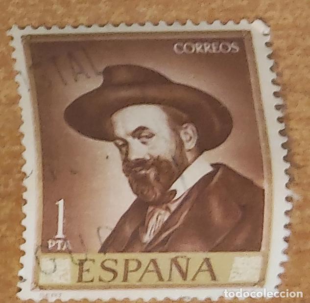 Sellos: SELLO - ESPA&Ntilde;A - CORREOS - RETRATO DE SERT - 1 Ptas - 1966 - EDIFIL 1714
