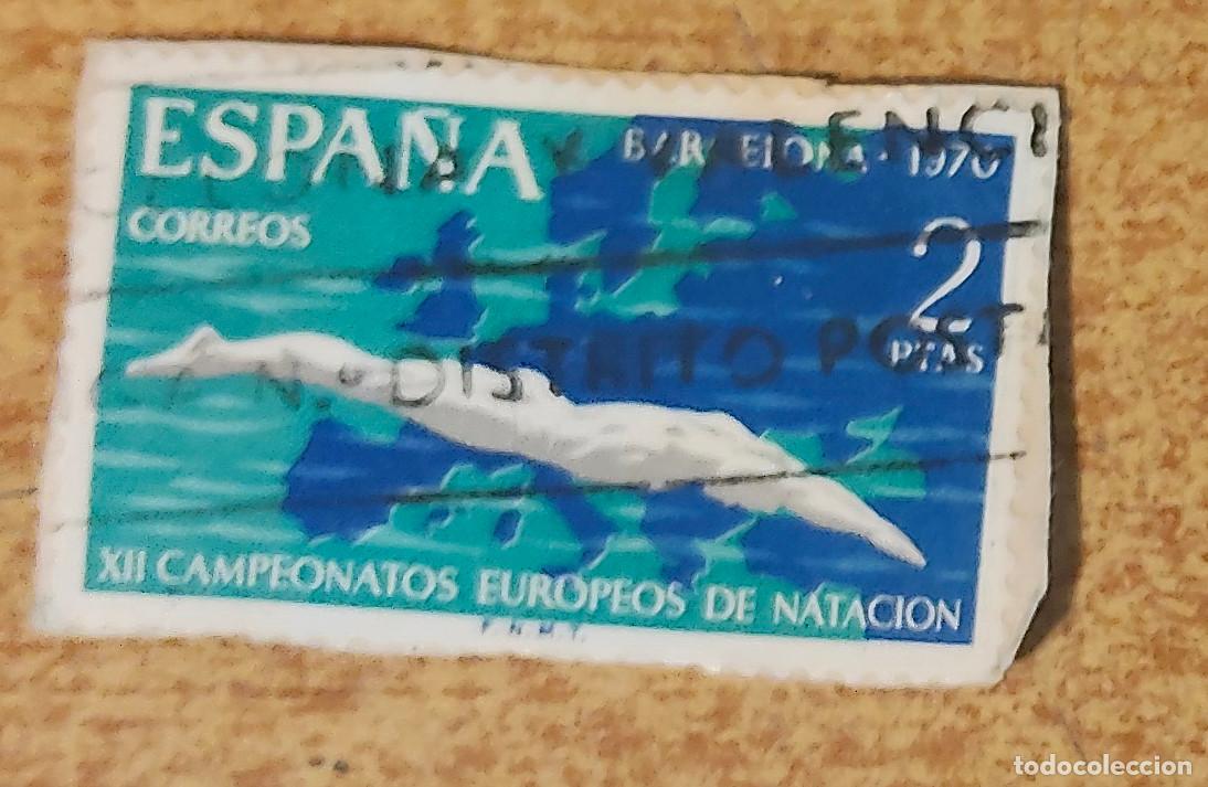 Sellos: Espa&ntilde;a 1970 - Edifil 1989** - XII Campeonatos europeos de Nataci&oacute;n, saltos y waterpolo - usado