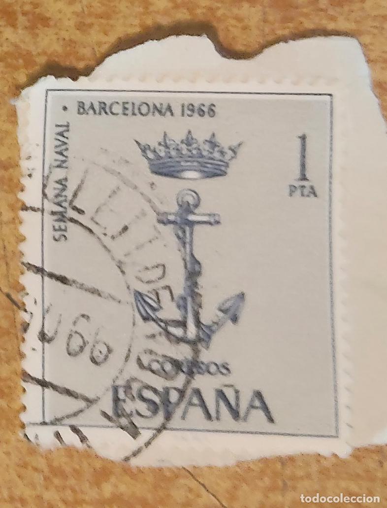 Sellos: Espa&ntilde;a 1966 Edifil 1737 Sello &ordm; Semana Naval Barcelona Corona sobre Ancla Michel 1624 Yvert 1389