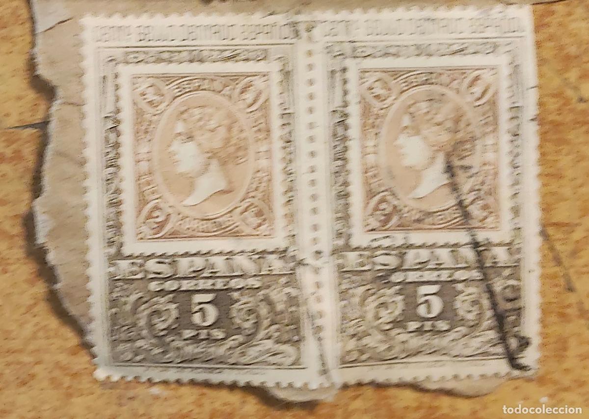 Sellos: ESPA&Ntilde;A 1691 usada, CENTENARIO PRIMER SELLO DENTADO - 2 unidades