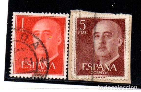 Sellos: SERIE SELLOS ESPA&Ntilde;A A&Ntilde;O 1960 FRANCO, BARCELONA USADOS EDIFIL N&ordm; 1290-91