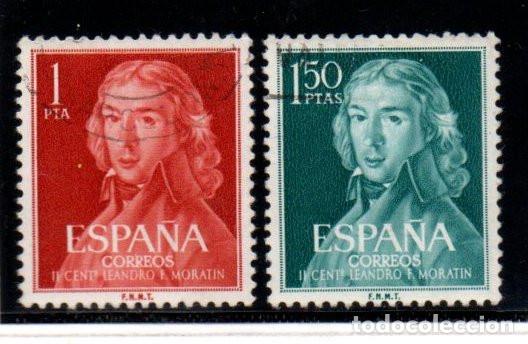 Sellos: SERIE SELLOS ESPA&Ntilde;A DE 1961 FERNANDEZ DE MORATIN USADOS EDIFIL 1328-29