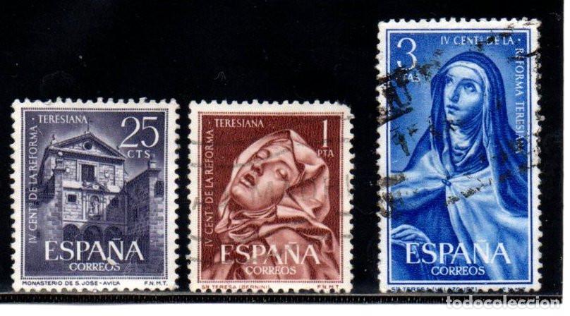 Sellos: SERIE SELLOS ESPA&Ntilde;A A&Ntilde;O 1962 REFORMA TERESIANA USADOS EDIFIL N&ordm; 1428-30