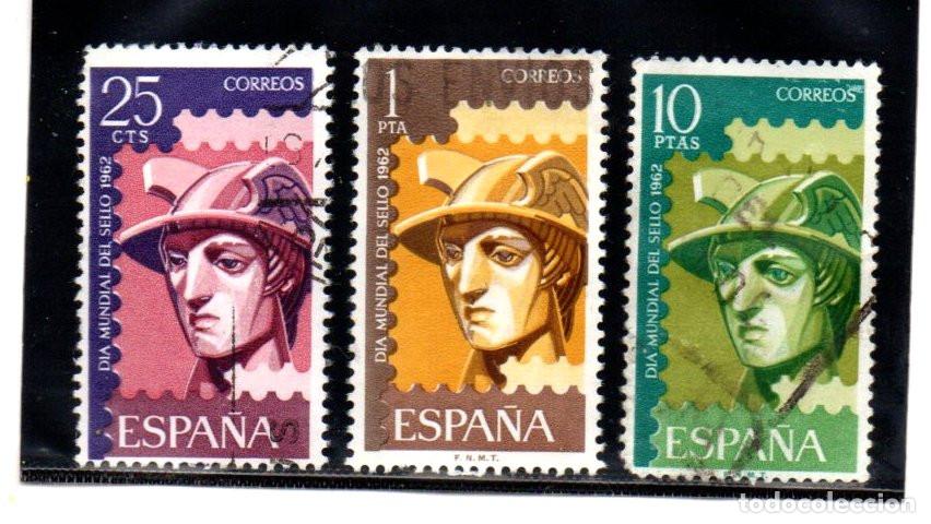 Sellos: SERIE SELLOS ESPA&Ntilde;A A&Ntilde;O 1062 DIA DEL SELLO USADOS EDIFIL 1431-33