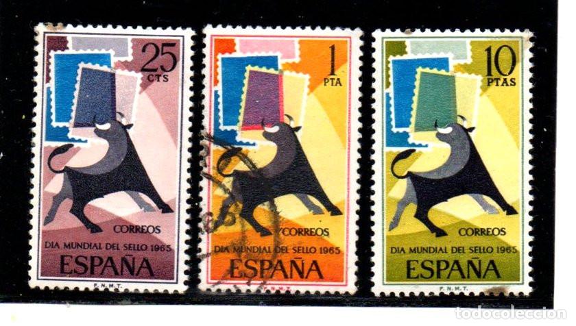 Sellos: SERIE SELLOS ESPA&Ntilde;A A&Ntilde;O 1965 DIA DEL SELLO USADOS EDIFIL N&ordm; 1667-69