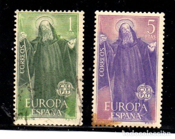 Sellos: SERIE SELLOS ESPA&Ntilde;A A&Ntilde;O 1965 EUROPA USADOS EDIFIL N&ordm; 1675-76