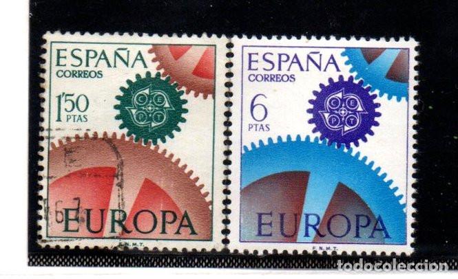 Sellos: SERIE SELLOS ESPA&Ntilde;A A&Ntilde;O 1967 EUROPA USADO EDIFIL N&ordm; 1795-96