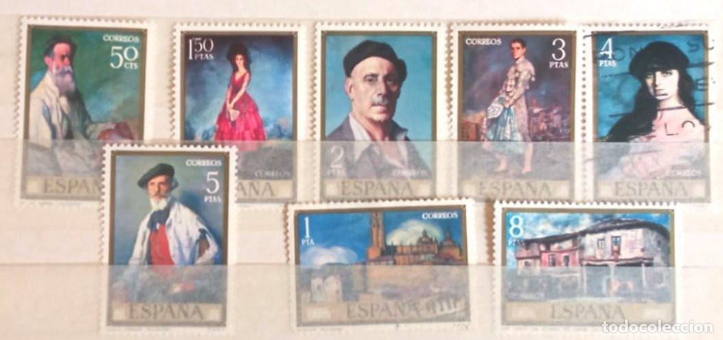 Sellos: SERIE SELLOS ESPA&Ntilde;A A&Ntilde;O 1971 PINTOR ZULOAGA USADOS EDIFIL N&ordm; 2019-26 COMPLETA