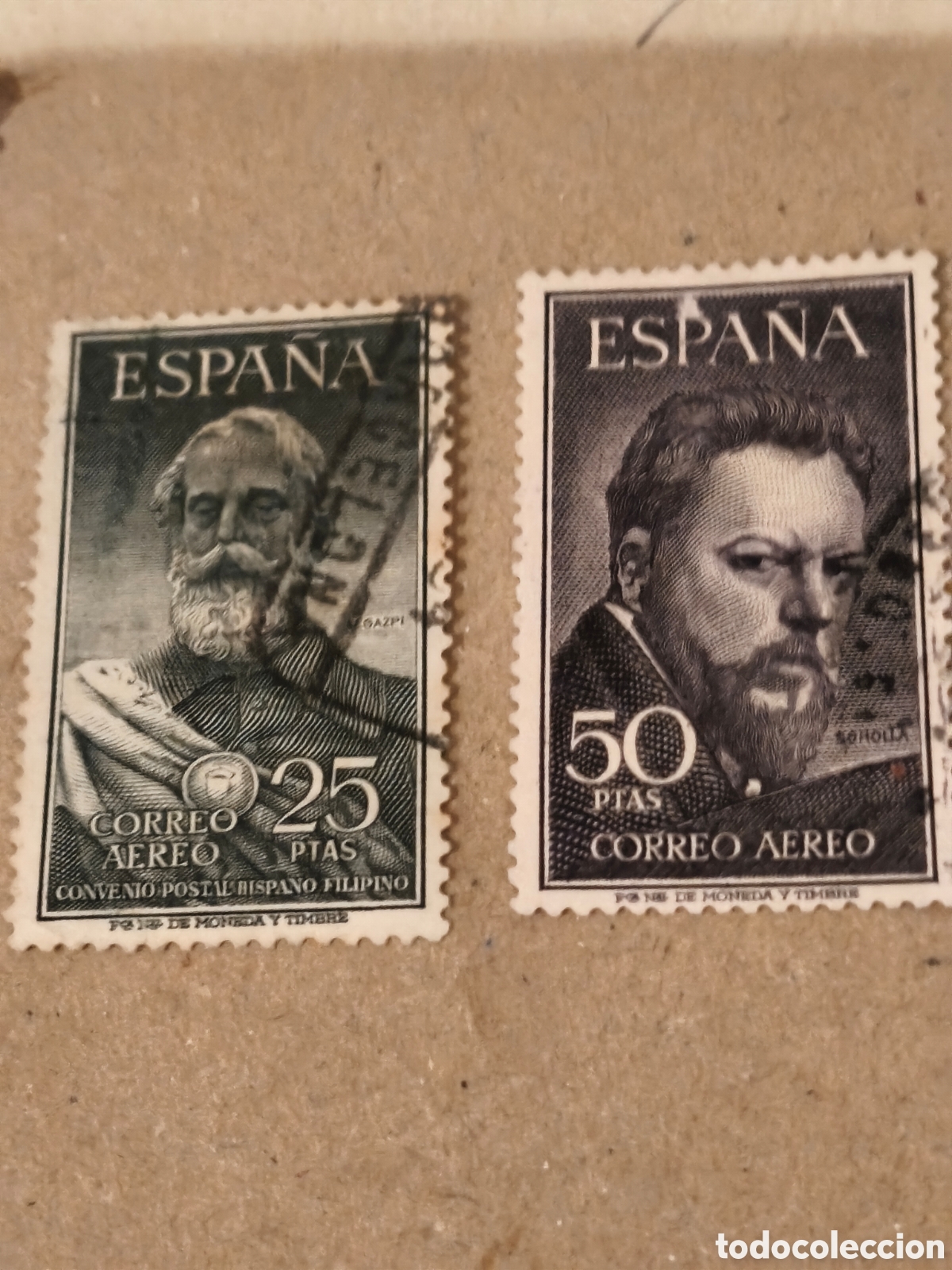 Sellos: Serie completa de Espa&ntilde;a n 1124/25 usada lujo ver im&aacute;genes escasa