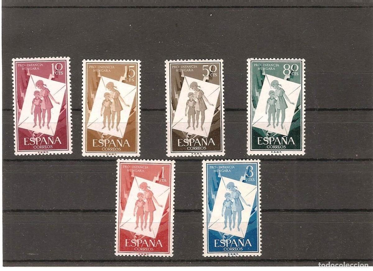 Sellos: Sellos de Espa&ntilde;a A&ntilde;o 1956 Pro Infancia H&uacute;ngara Sellos nuevos** N&ordm; Edifil 1200/05