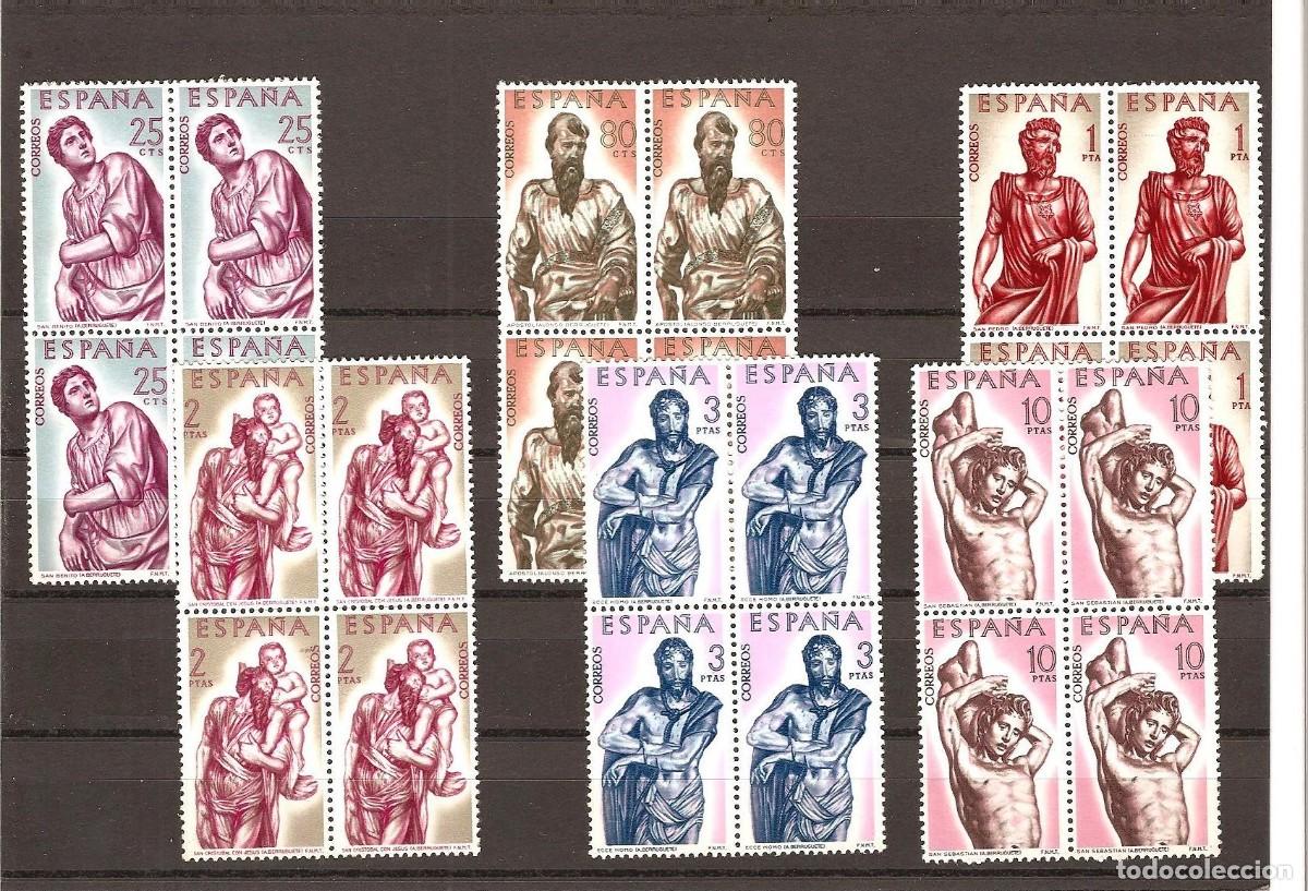 Sellos: Sellos de Espa&ntilde;a A&ntilde;o 1962 Berruguete Sellos nuevos** en bloque de 4 N&ordm; Edifil 1438/43