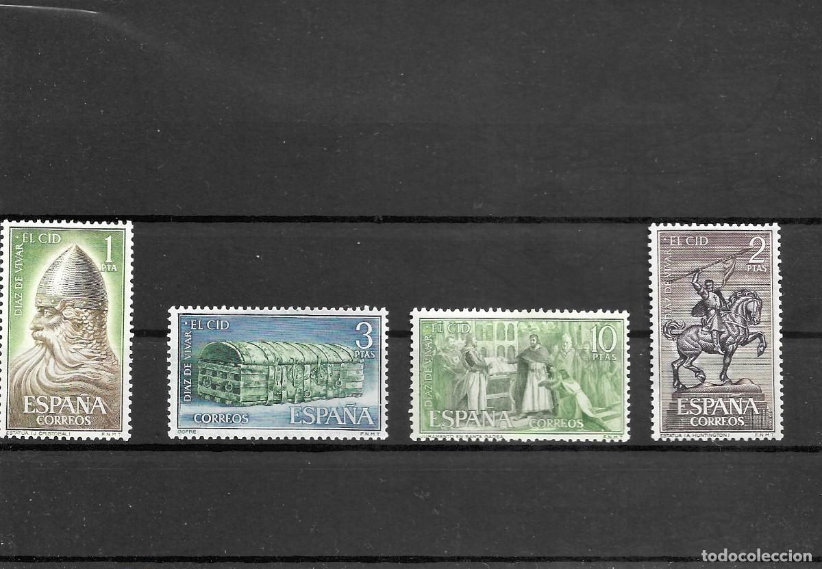 Sellos: Sellos de Espa&ntilde;a A&ntilde;o 1962 El Cid Sellos nuevos** N&ordm; Edifil 1444/47