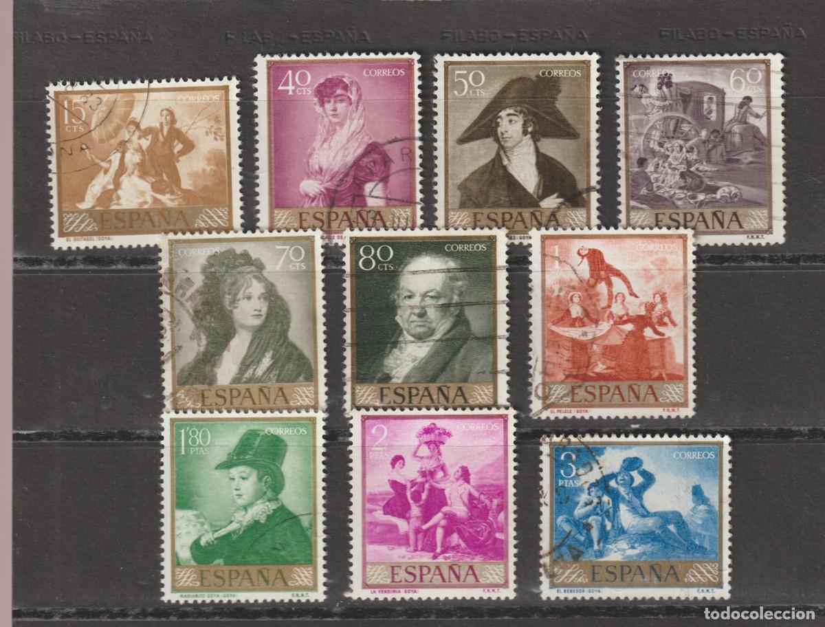 Sellos: Espa&ntilde;a Spain 1958 - Pinturas de Goya Edifil 1210/1219 usado