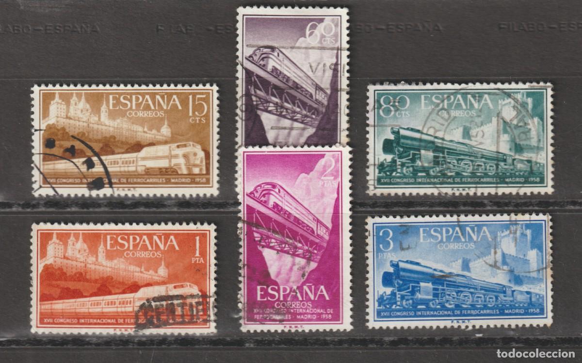 Sellos: Espa&ntilde;a Spain 1958 - Edifil 1232/1237 usado - Foto 1