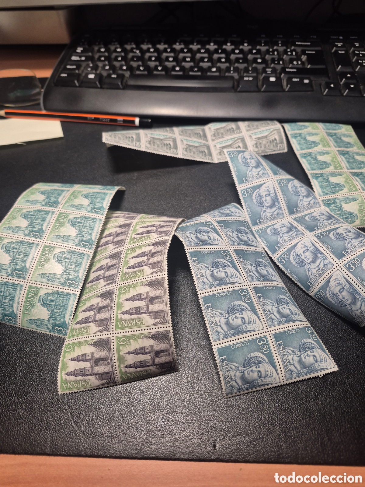 Sellos: Lote sellos serie monumentos en bloques