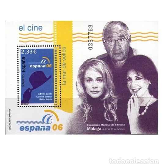 Sellos: Edifil 4269 MNH sello nuevo Espa&ntilde;a 2006 Hojita El Cine Alfredo Landa, Belen Rueda, Conchita Bautista