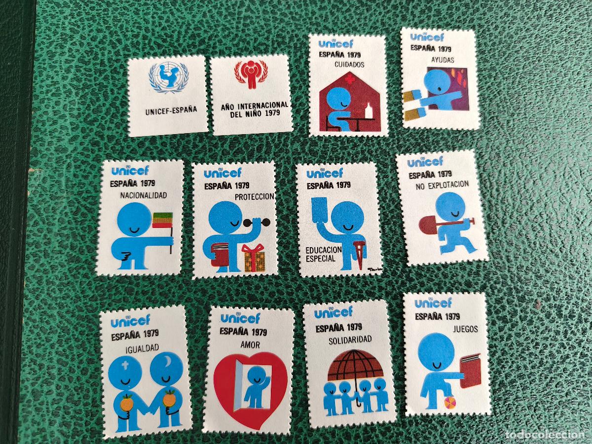 Sellos: Espa&ntilde;a lote Sellos UNICEF Vi&ntilde;etas a&ntilde;o 1979 sellos nuevos